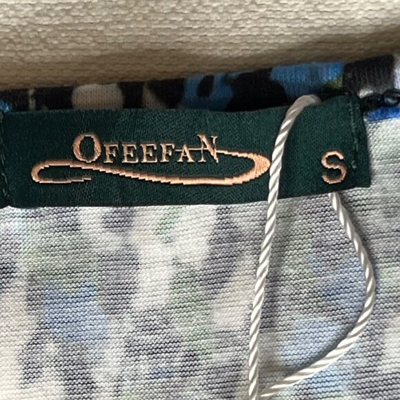 NWT Qeefan Women S Sleeveless Floral A-Line Dress Blue Green Loose Vacation - Picture 9 of 16